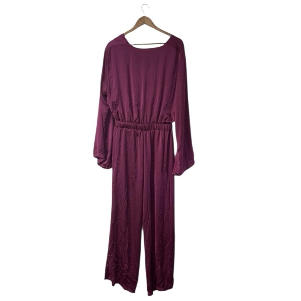 SNDYS X REVOLVE Pluto Jumpsuit Magenta Pink Wide Leg Cutout Size XL NEW - Picture 6 of 7